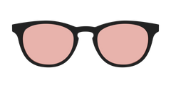 The Black With Coral Pink Lens