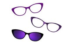 Purple Confetti Tortoise Gold Metal - Set