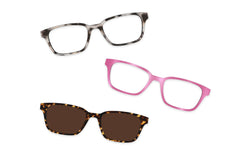 Pink Clear Rose Gold Metal - Set