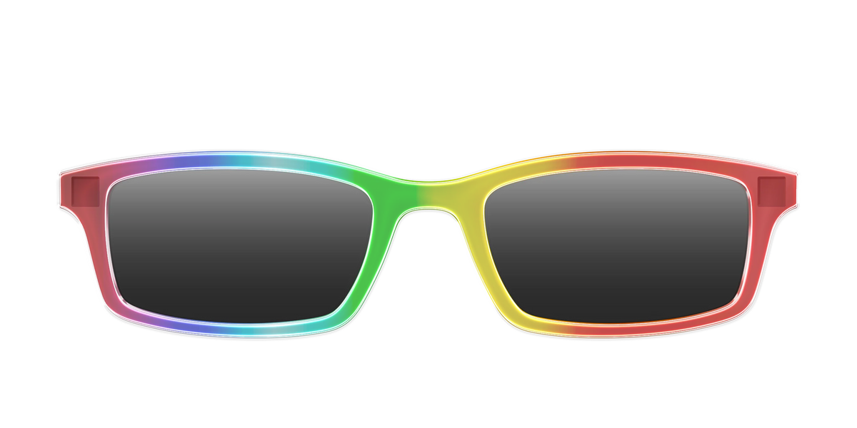 The Polarized Rainbow Gradient Sun Top