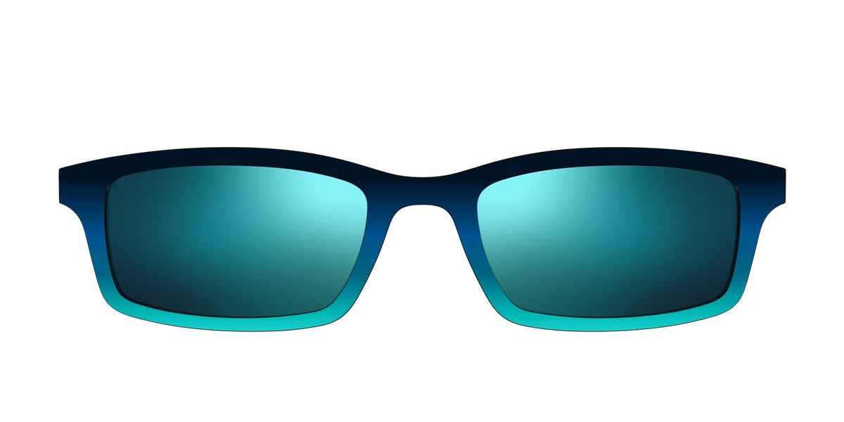 The Polarized Royal Blue to Seafoam Gradient Sun Top
