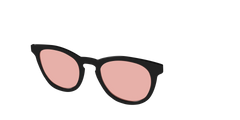 The Black With Coral Pink Lens