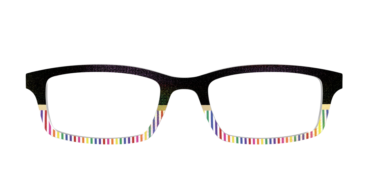 The Chic Pride Stripes Crystal with Gold Foil