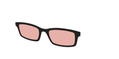 The Black With Coral Pink Lens